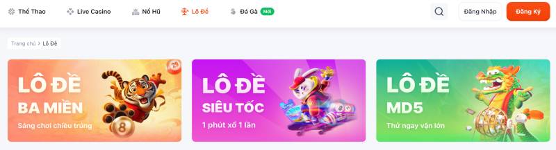 Các loại hình lô đề có mặt tại TIC88