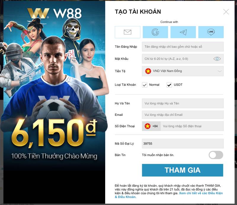 Huong dan chi tiet cach tham gia lo de tai W88